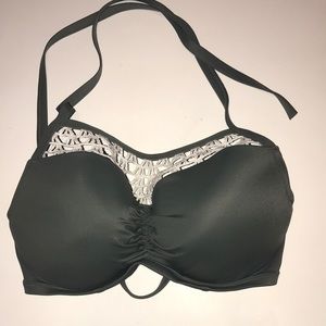 Olive green bathing suit top size 36DD.